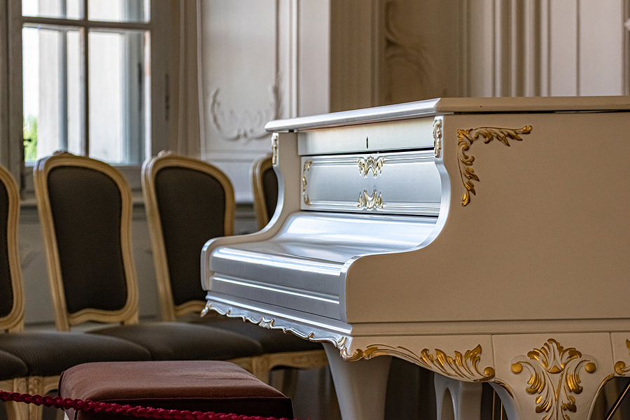 elegant piano in the room