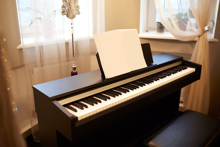 piano in the room